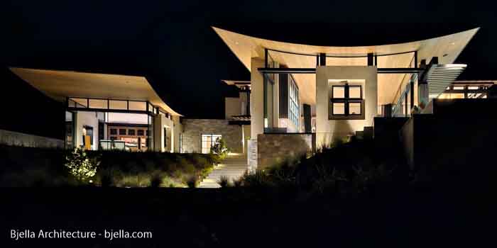 Concept rendering of a glass hillside home in Calabasas