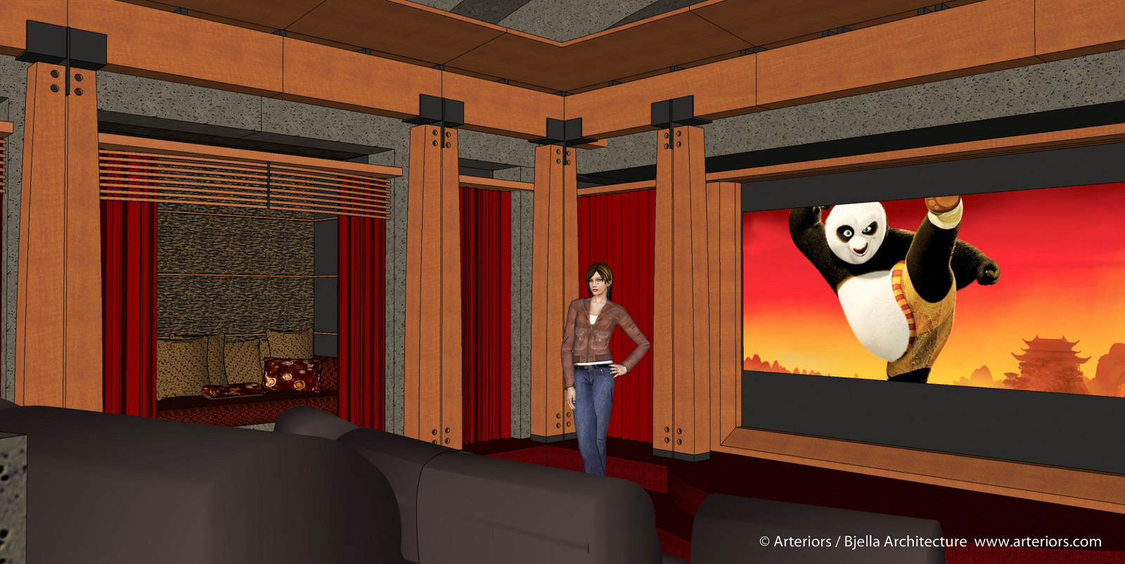 Sneak Peek - Modern Craftsman Style L.A. Home Theater | Bjella Architects