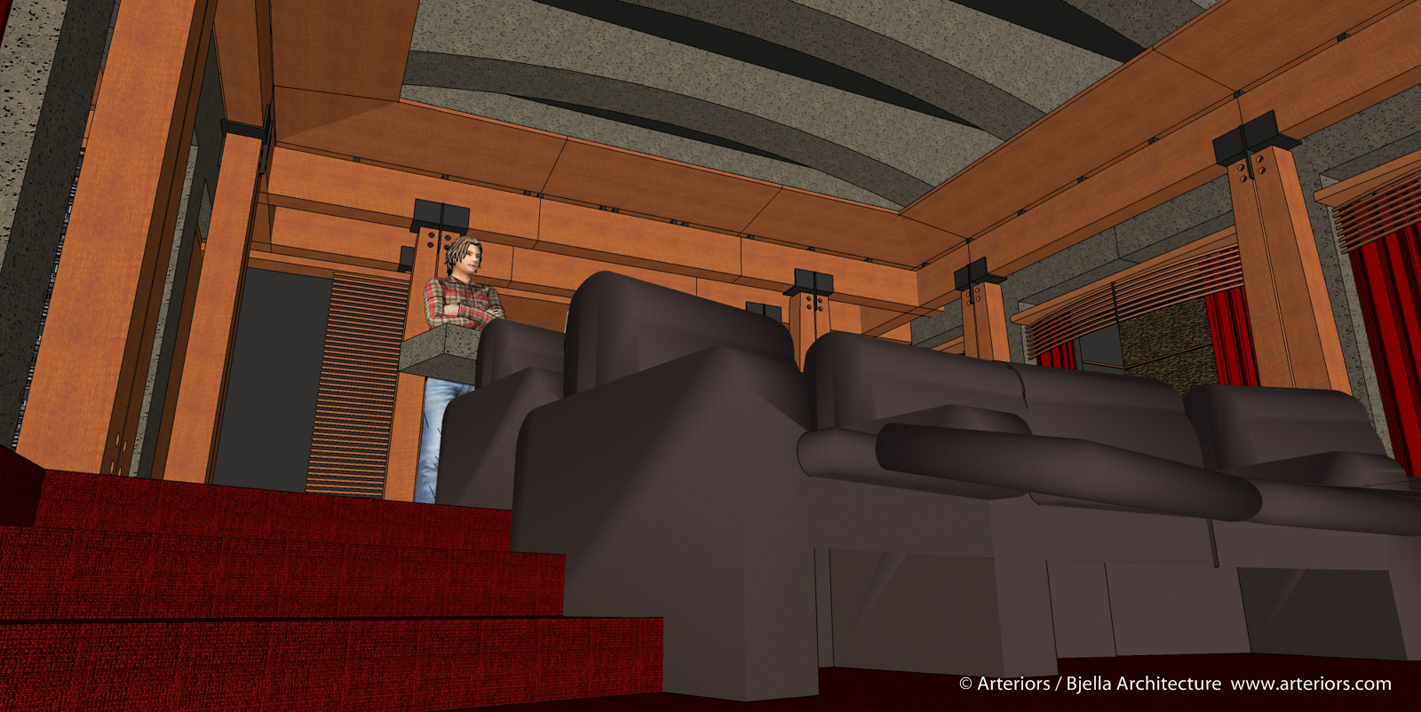 Sneak Peek - Modern Craftsman Style L.A. Home Theater | Bjella Architects