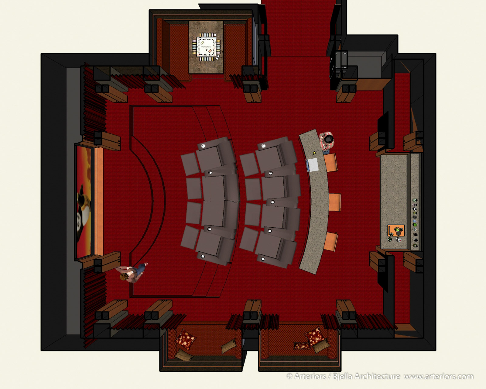 Sneak Peek - Modern Craftsman Style L.A. Home Theater | Bjella Architects